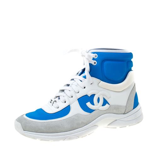 chanel blue high tops cheap|chanel high top sneakers white.